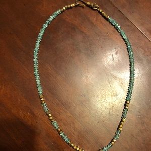 Blue beaded necklace